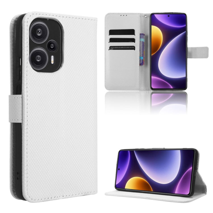 For Xiaomi Redmi Note 12 Turbo 5G Diamond Texture Leather Phone Case