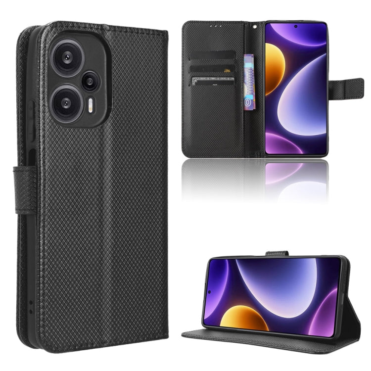 For Xiaomi Redmi Note 12 Turbo 5G Diamond Texture Leather Phone Case
