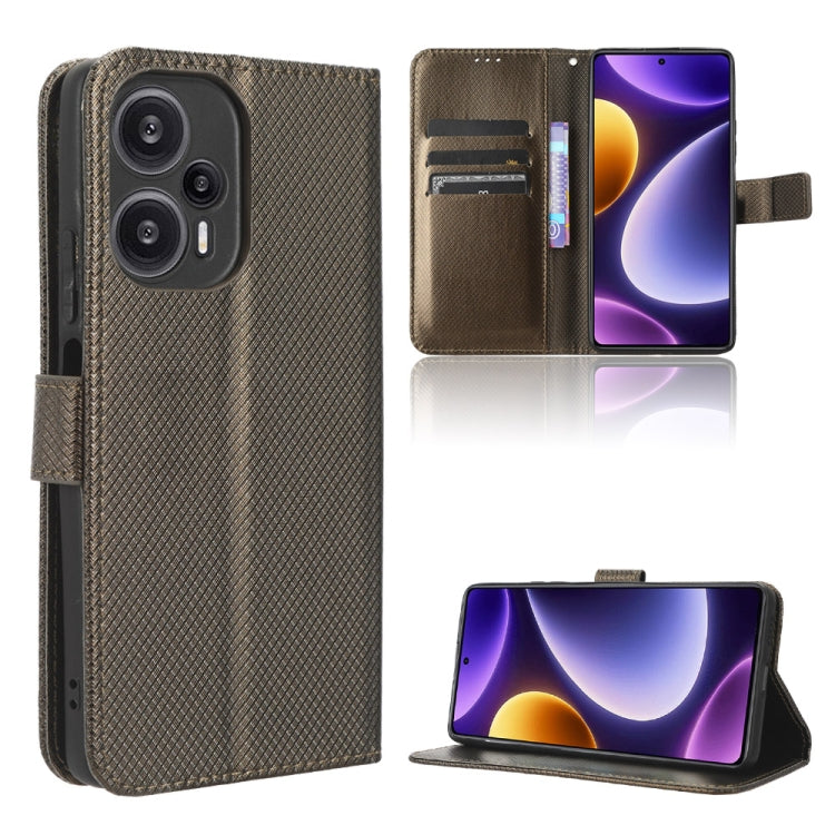 For Xiaomi Redmi Note 12 Turbo 5G Diamond Texture Leather Phone Case
