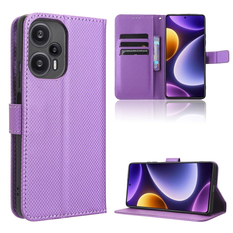 For Xiaomi Redmi Note 12 Turbo 5G Diamond Texture Leather Phone Case