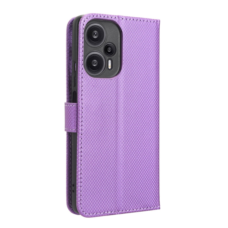 For Xiaomi Redmi Note 12 Turbo 5G Diamond Texture Leather Phone Case