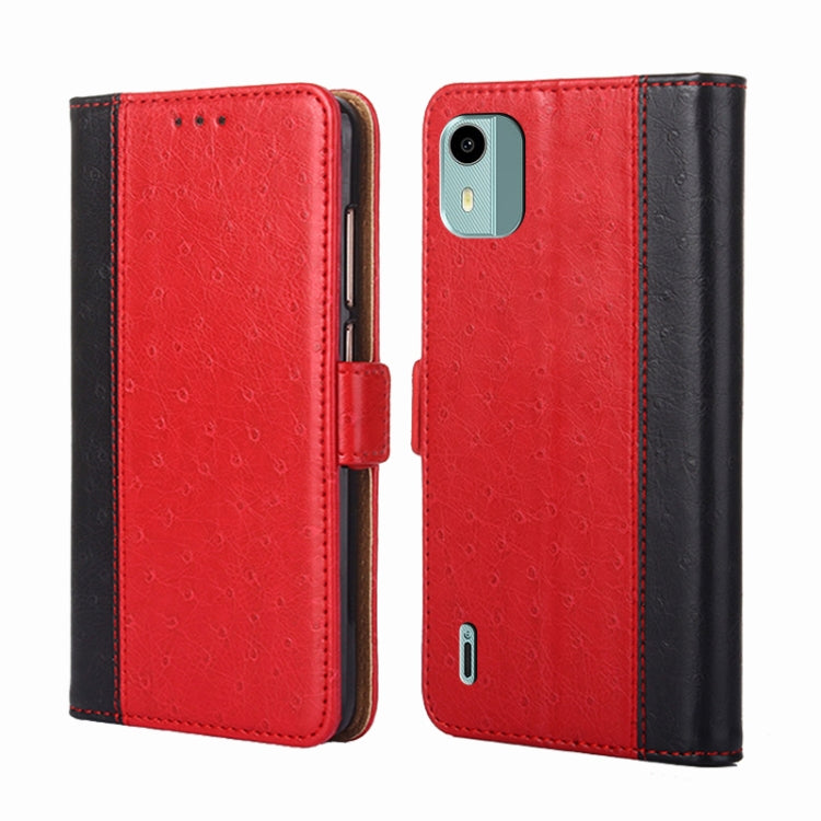 For Nokia C12 Ostrich Texture Horizontal Flip Leather Phone Case
