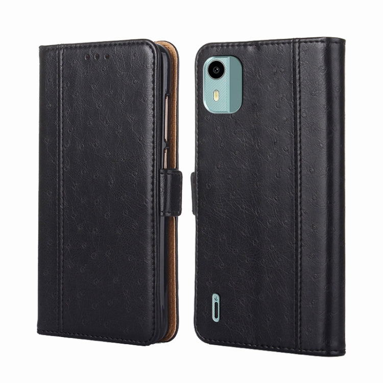 For Nokia C12 Ostrich Texture Horizontal Flip Leather Phone Case