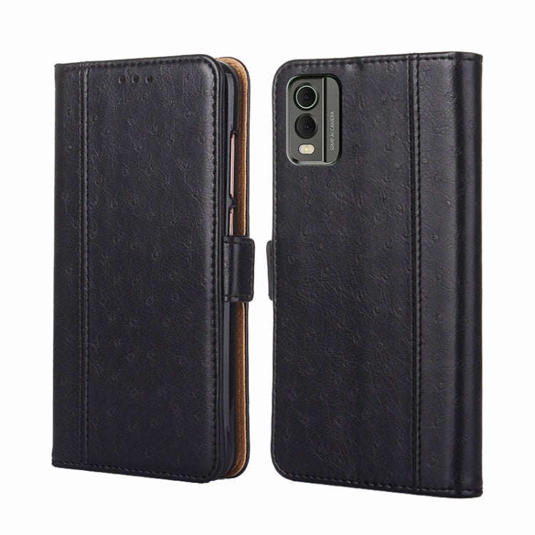 For Nokia C32 Ostrich Texture Horizontal Flip Leather Phone Case