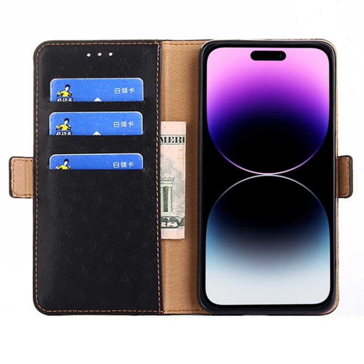 For Samsung Galaxy M14 5G Ostrich Texture Horizontal Flip Leather Phone Case