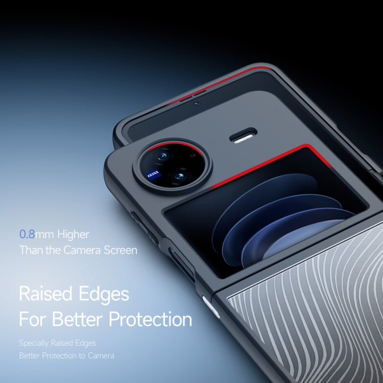 For vivo X Flip DUX DUCIS Aimo Series TPU + PC Frosted Phone Case(Black)