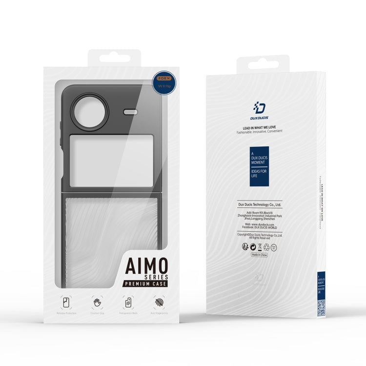 For vivo X Flip DUX DUCIS Aimo Series TPU + PC Frosted Phone Case(Black)