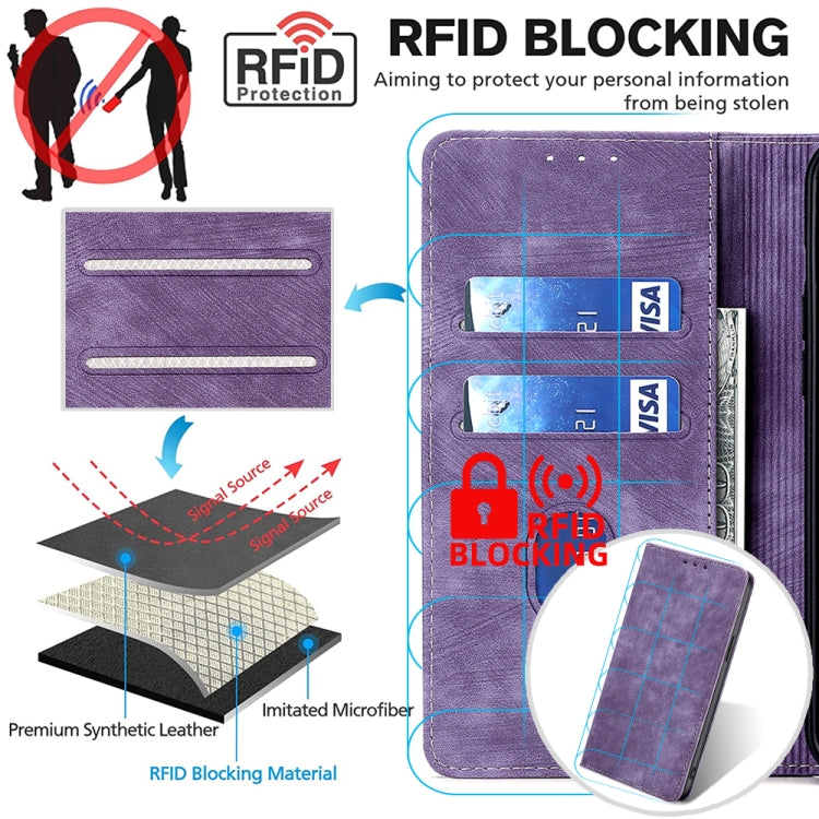 For Xiaomi Redmi Note 12 Turbo RFID Anti-theft Brush Magnetic Leather Phone Case