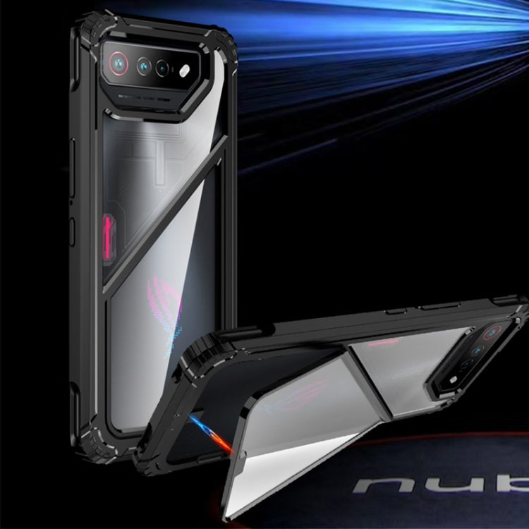 For Asus ROG Phone 7 / 7 Ultimate PC + TPU Shockproof Phone Case with Magnetic Holder