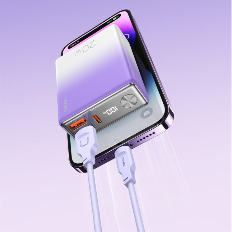 USAMS CD192 10000mAh Portable Digital Display Fast Charge Power Bank