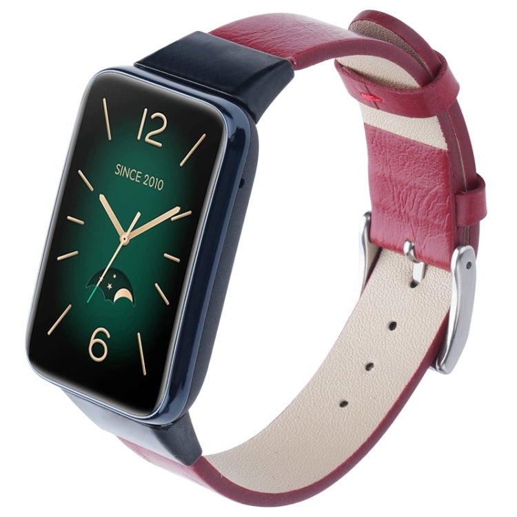 For Xiaomi Mi Band 7 Pro Leather Texture Replacement Watch Band