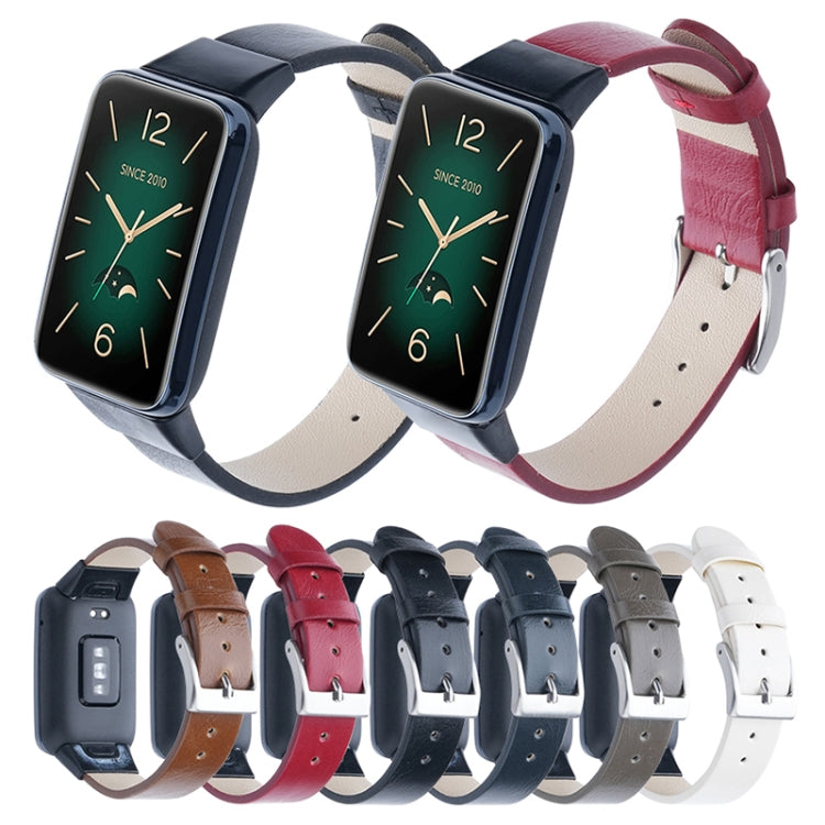 For Xiaomi Mi Band 7 Pro Leather Texture Replacement Watch Band