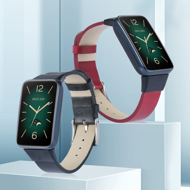For Xiaomi Mi Band 7 Pro Leather Texture Replacement Watch Band