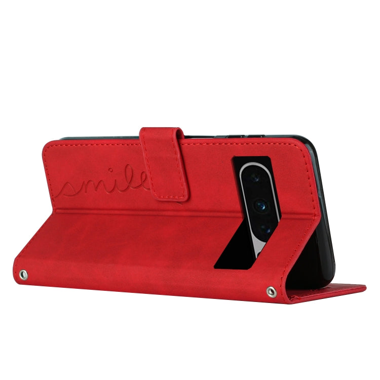 For Google Pixel 8 Pro Skin Feel Heart Pattern Leather Phone Case