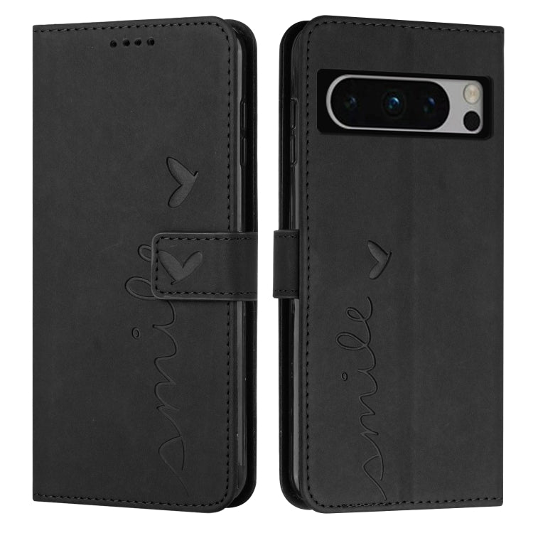 For Google Pixel 8 Pro Skin Feel Heart Pattern Leather Phone Case