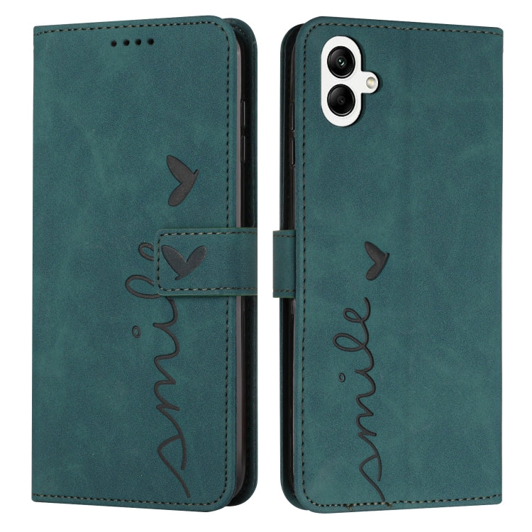 For Samsung Galaxy M14 5G / F14 5G Skin Feel Heart Pattern Leather Phone Case