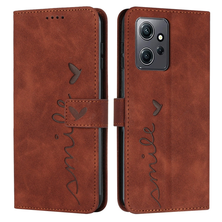 For Xiaomi Redmi Note 12 4G Global Skin Feel Heart Pattern Leather Phone Case