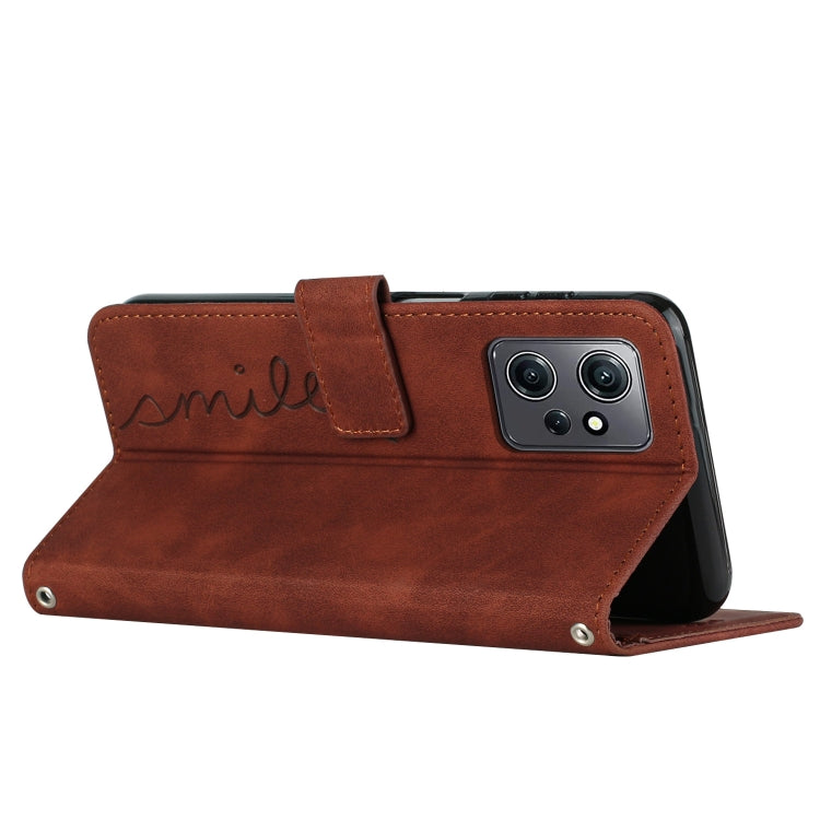 For Xiaomi Redmi Note 12 4G Global Skin Feel Heart Pattern Leather Phone Case