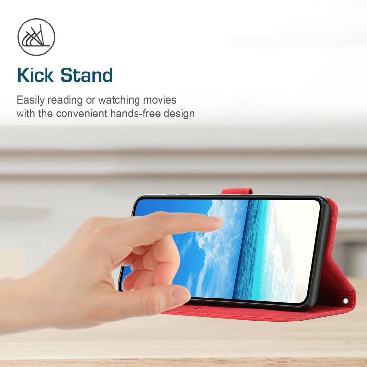 For Xiaomi Redmi Note 12 4G Global Skin Feel Heart Pattern Leather Phone Case