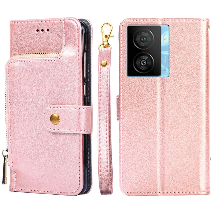 For vivo iQOO Z7x Zipper Bag Leather Phone Case