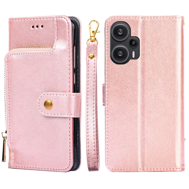 For Xiaomi Redmi Note 12 Turbo Zipper Bag Leather Phone Case