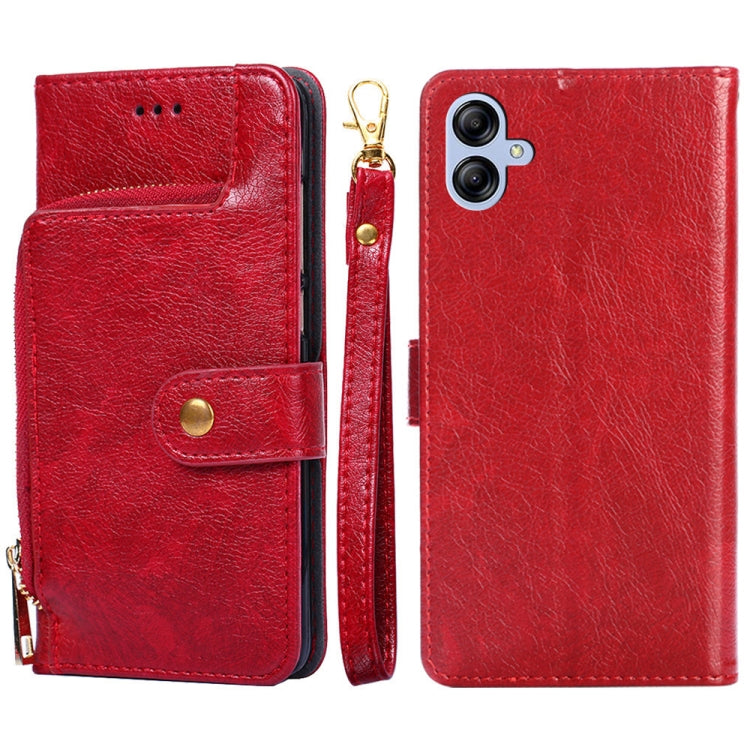 For Samsung Galaxy A04e 4G Zipper Bag Leather Phone Case