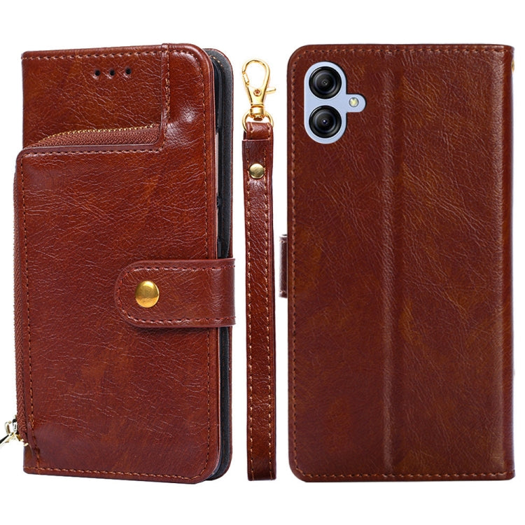 For Samsung Galaxy A04e 4G Zipper Bag Leather Phone Case