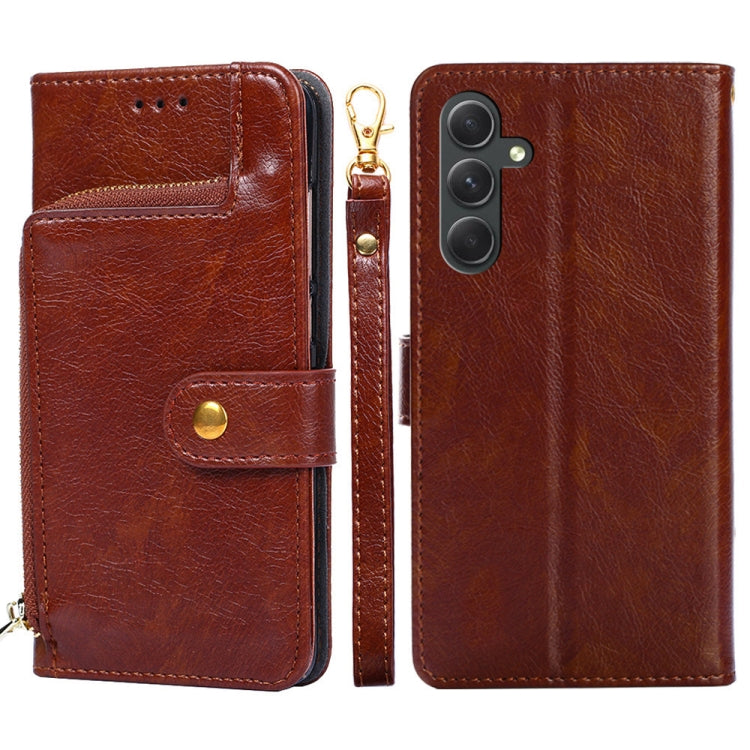 For Samsung Galaxy A54 5G Zipper Bag Leather Phone Case
