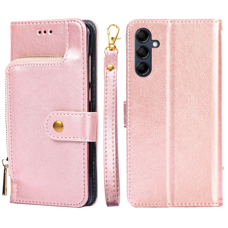 For Samsung Galaxy M14 5G Zipper Bag Leather Phone Case