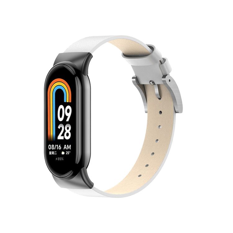For Xiaomi Mi Band 8 12mm Leather Replacement Watch Band