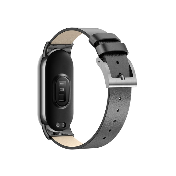 For Xiaomi Mi Band 8 12mm Leather Replacement Watch Band
