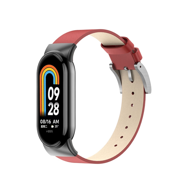 For Xiaomi Mi Band 8 12mm Leather Replacement Watch Band