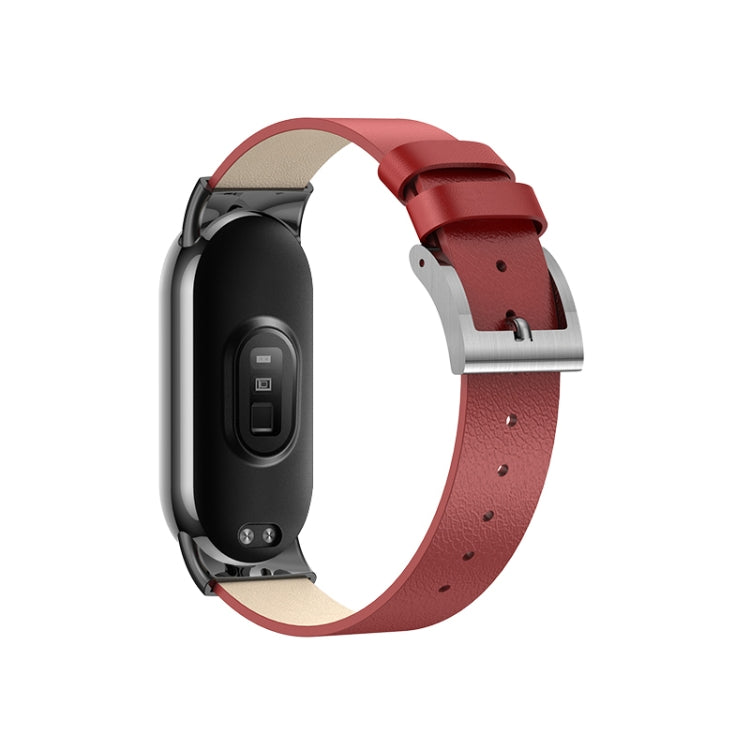 For Xiaomi Mi Band 8 12mm Leather Replacement Watch Band