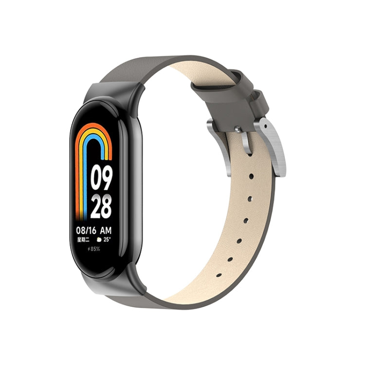 For Xiaomi Mi Band 8 12mm Leather Replacement Watch Band