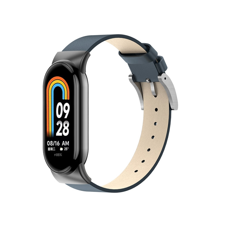 For Xiaomi Mi Band 8 12mm Leather Replacement Watch Band