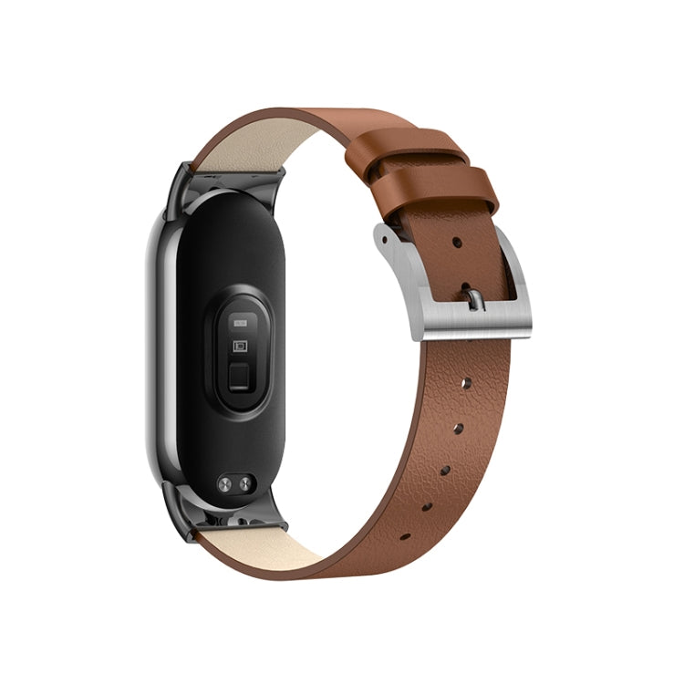 For Xiaomi Mi Band 8 12mm Leather Replacement Watch Band
