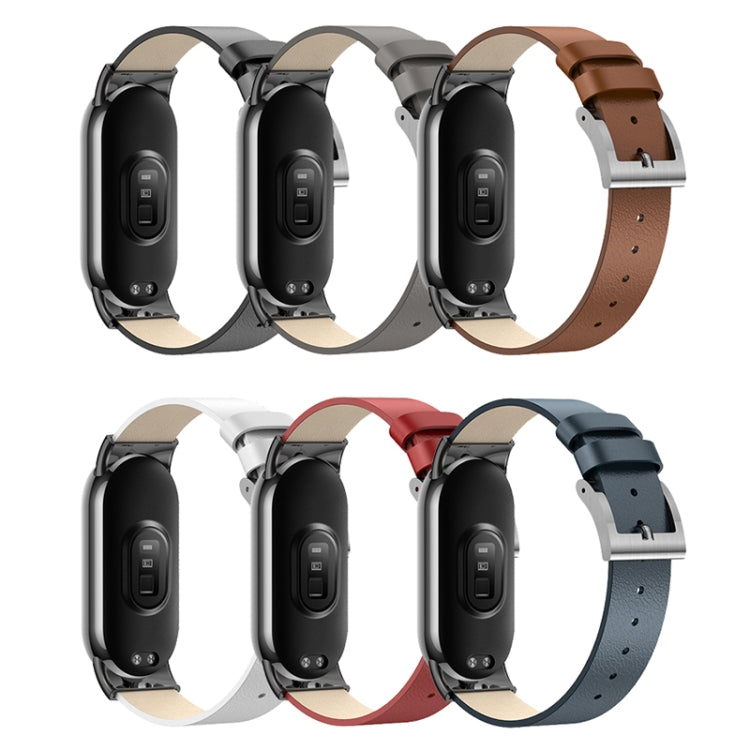 For Xiaomi Mi Band 8 12mm Leather Replacement Watch Band