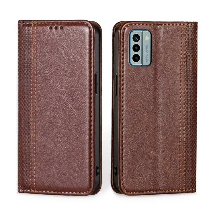 For Nokia G22 Grid Texture Magnetic Flip Leather Phone Case