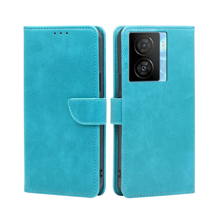 For vivo iQOO Z7x Calf Texture Buckle Flip Leather Phone Case
