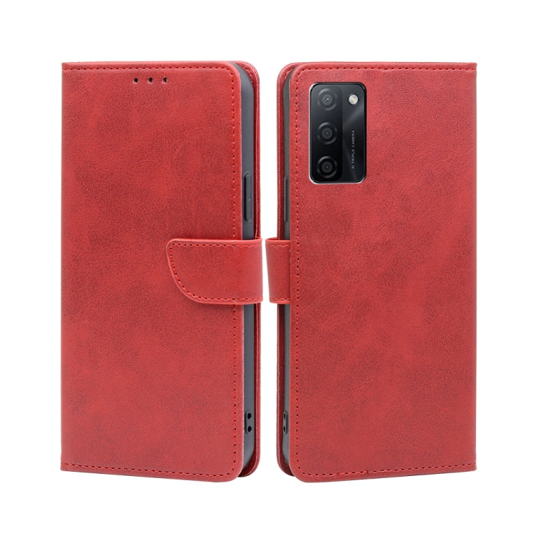 For OPPO A55S 5G Calf Texture Buckle Flip Leather Phone Case