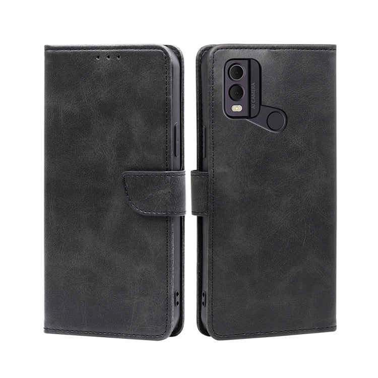 For Nokia C22 Calf Texture Buckle Flip Leather Phone Case