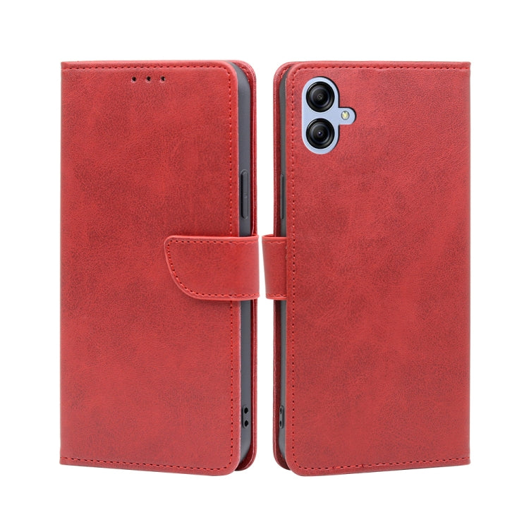 For Samsung Galaxy A04e 4G Calf Texture Buckle Flip Leather Phone Case