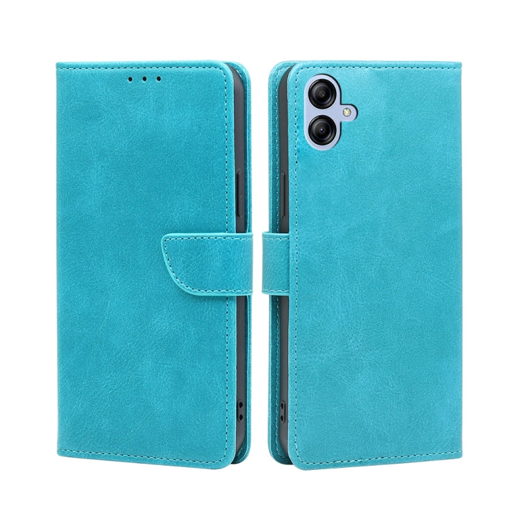 For Samsung Galaxy A04e 4G Calf Texture Buckle Flip Leather Phone Case