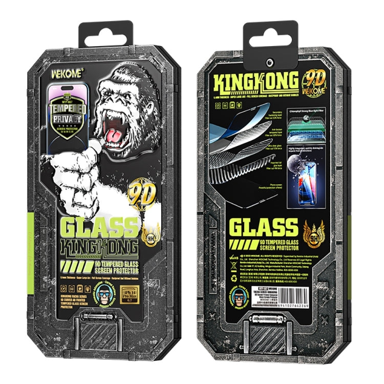 For iPhone 12 Pro Max WK WTP-067 King Kong Vacha 9D Curved Privacy Tempered Glass Film(Black)