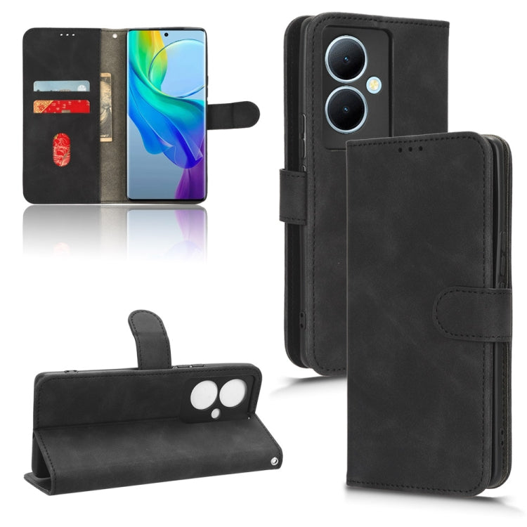 For vivo Y78 Plus Skin Feel Magnetic Flip Leather Phone Case