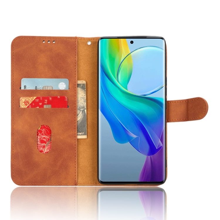 For vivo Y78 Plus Skin Feel Magnetic Flip Leather Phone Case