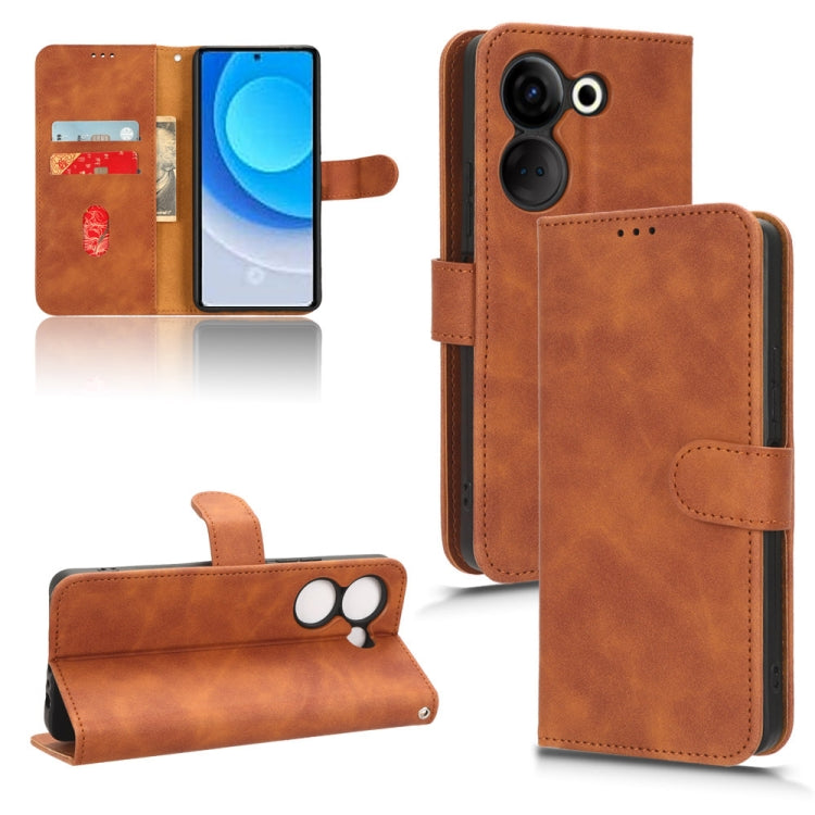For TECNO Camon 20 Pro Skin Feel Magnetic Flip Leather Phone Case