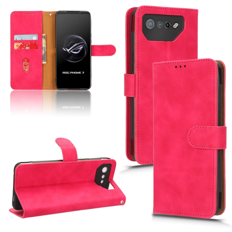For ASUS ROG Phone 7 Skin Feel Magnetic Flip Leather Phone Case