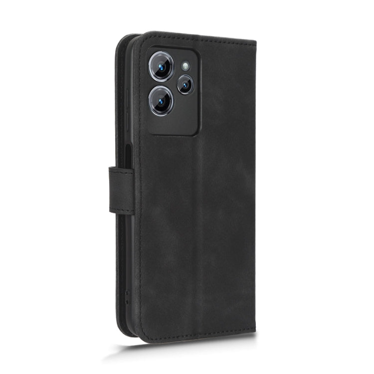 For Oukitel  C32 Skin Feel Magnetic Flip Leather Phone Case