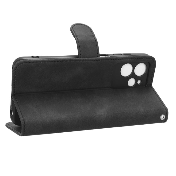 For Oukitel  C32 Skin Feel Magnetic Flip Leather Phone Case